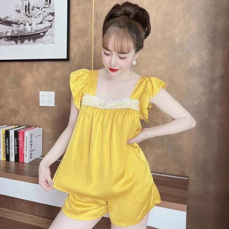 [SIZE 40-65KG] Bộ ngủ cánh tiên chất satin mềm, mịn, mát