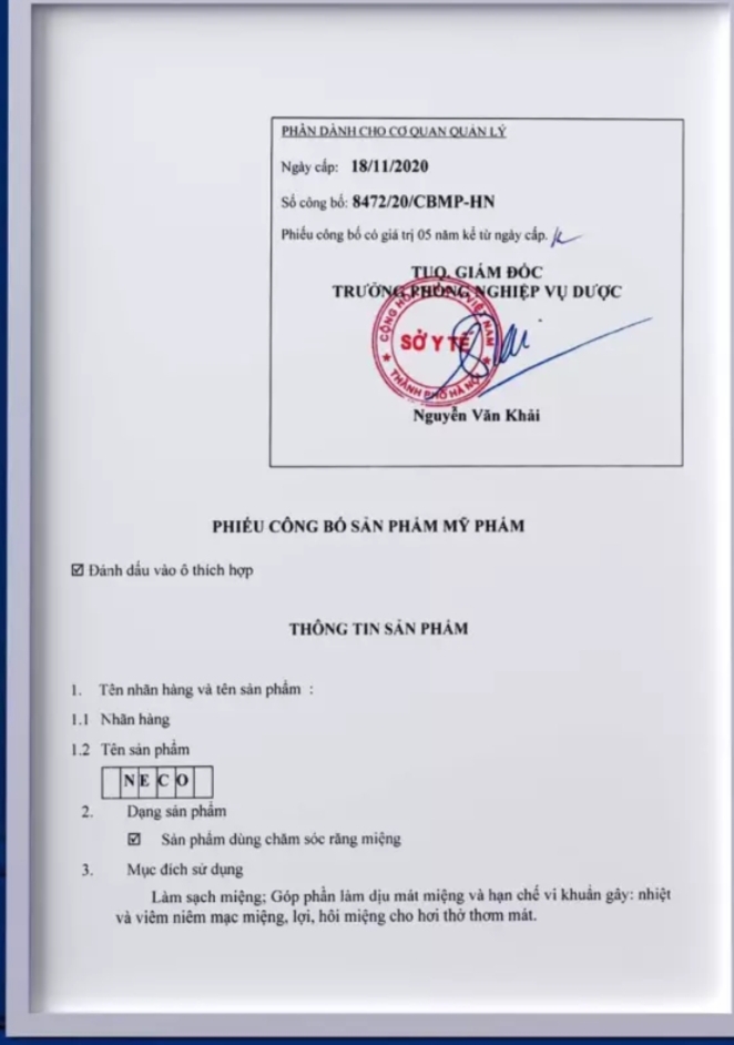 XỊT THƠM MIỆNG NECO