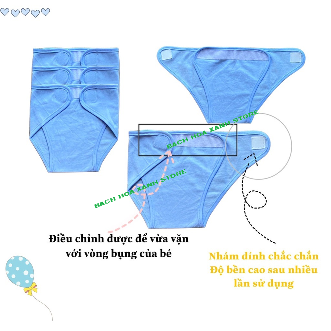 [HCM]Combo 05 tã đóng bỉm cho bé 4 - 6kg