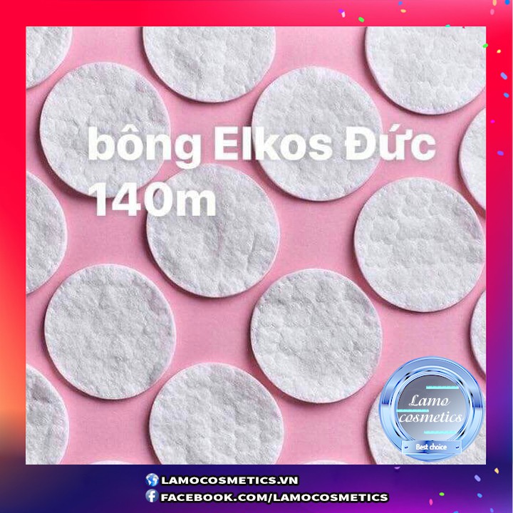 Bông Tẩy Trang Elkos 140 Miếng Đức