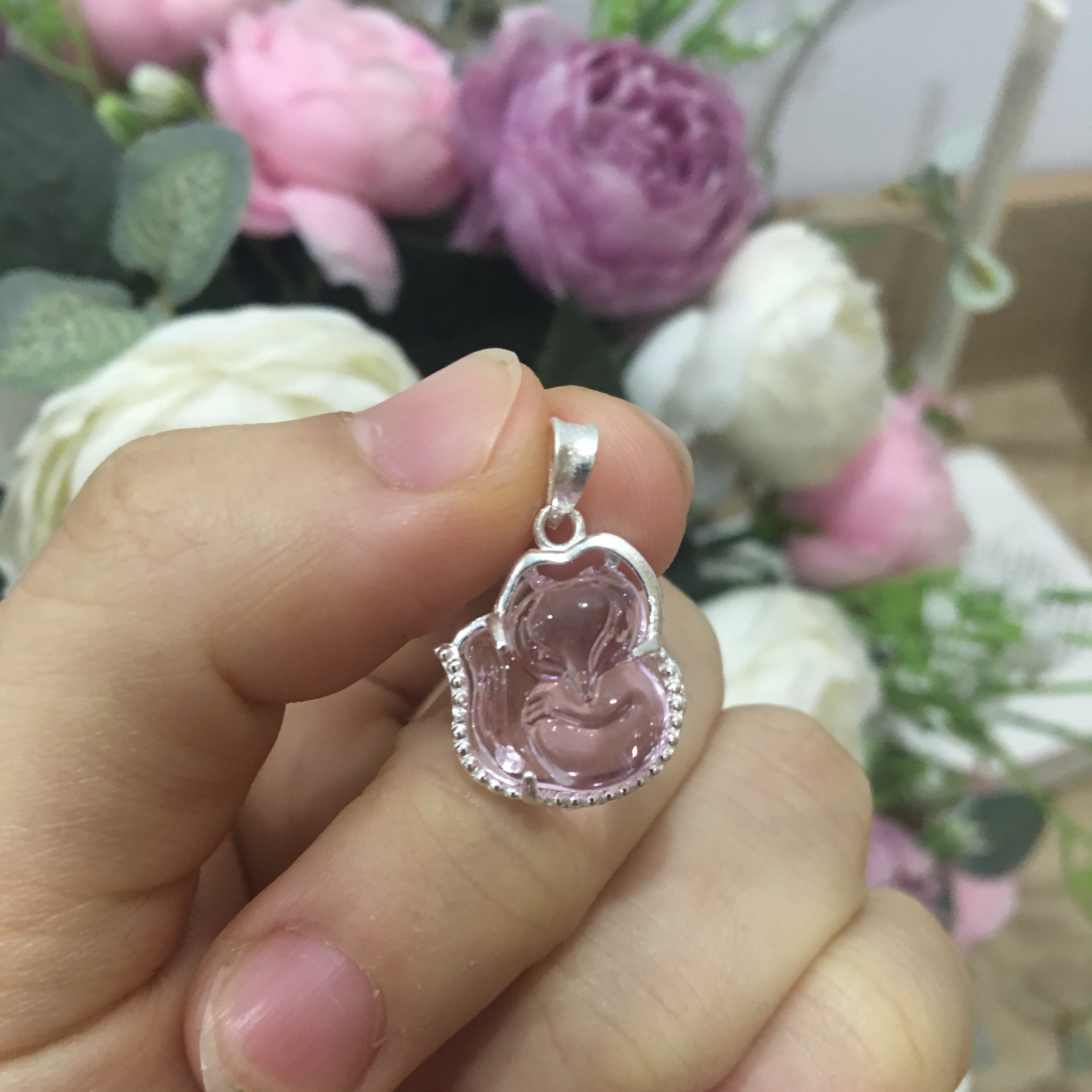 Mặt dây chuyền hồ ly bạc