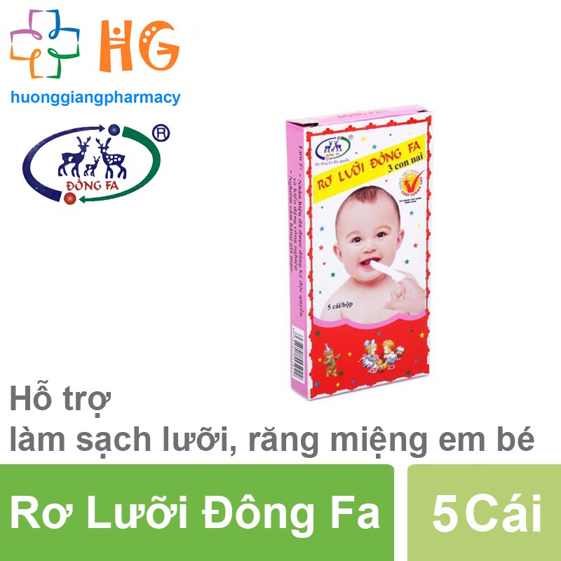 Rơ Lưỡi Đông Fa - Làm sạch lưỡi, răng miệng của bé Gói 5 cái