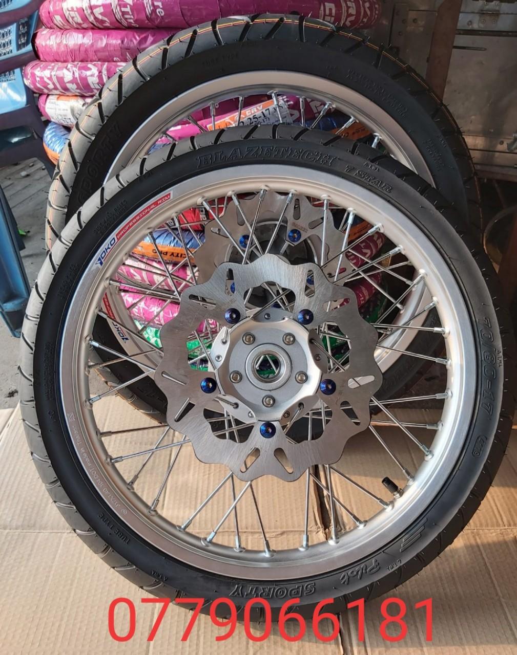 BÁNH CĂM EXCITER 150 HOẶC EXCITER 155 VỎ RUỘT BLAZETECH NIỀNG YOKO THÁI LAN ĐÙM SƠN HOẶC MẠ CRÔM KÈM 2 ĐĨA VÀ ỐC KIỂU Y HÌNH ĐẢ RÚT CĂM VÔ VỎ RUỘT SẴN Y HÌNH