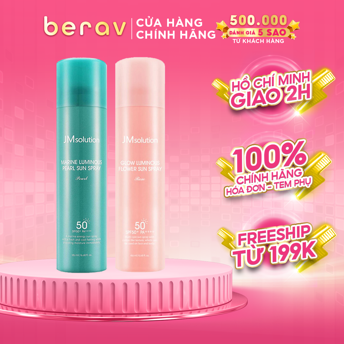 Xịt Chống Nắng Toàn Thân Jm Solution Sun Spray SPF 50+/PA ++++ 180ml
