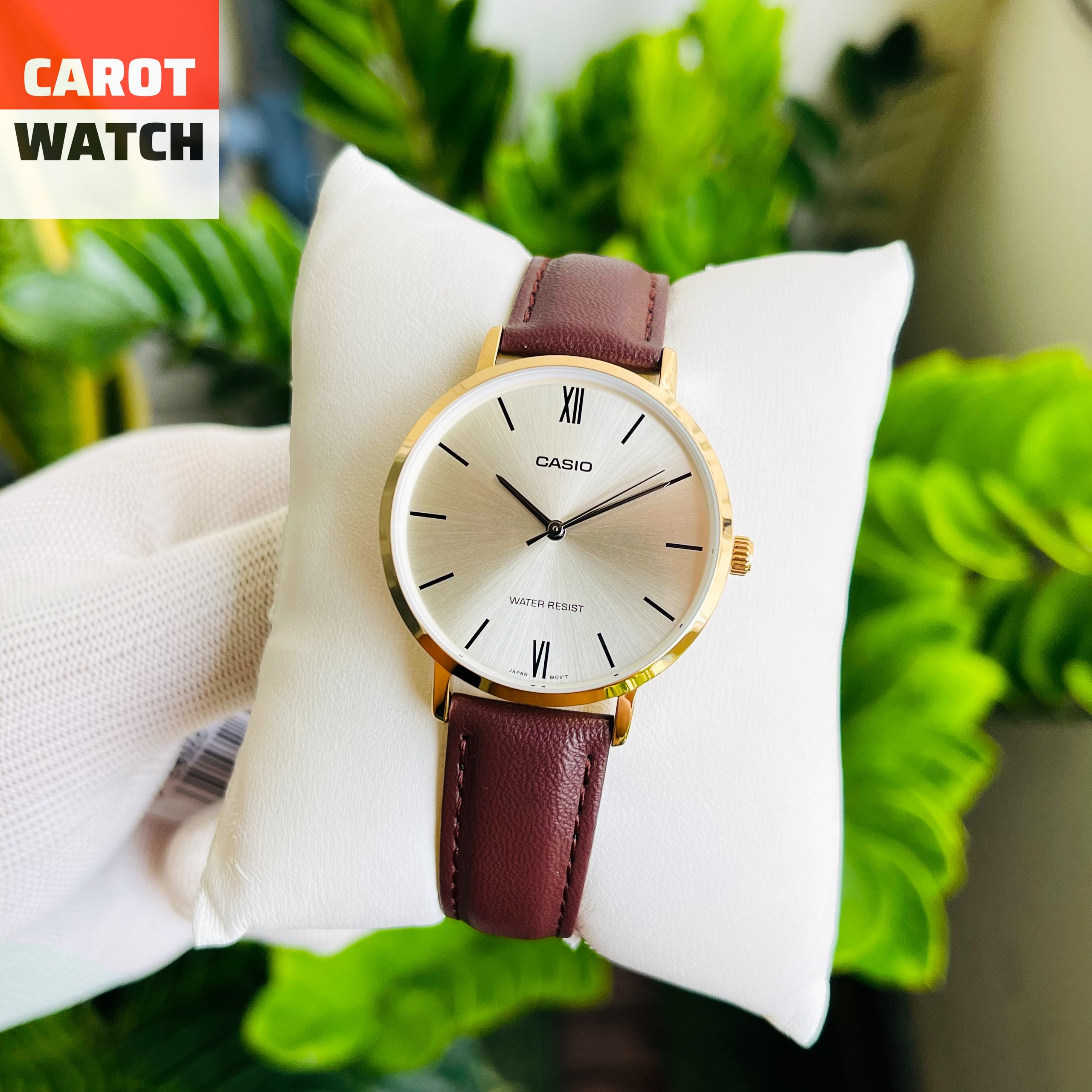 ĐỒNG HỒ NỮ DÂY DA CASIO LTP-VT01GL-9B  CHỐNG NƯỚC