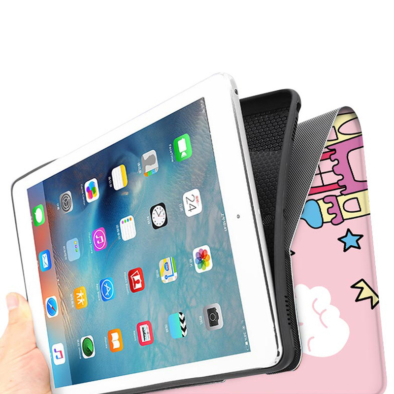 [Viền Silicone] Bao Da iPad, Ốp iPad In Hoạt Hình Cực Chất