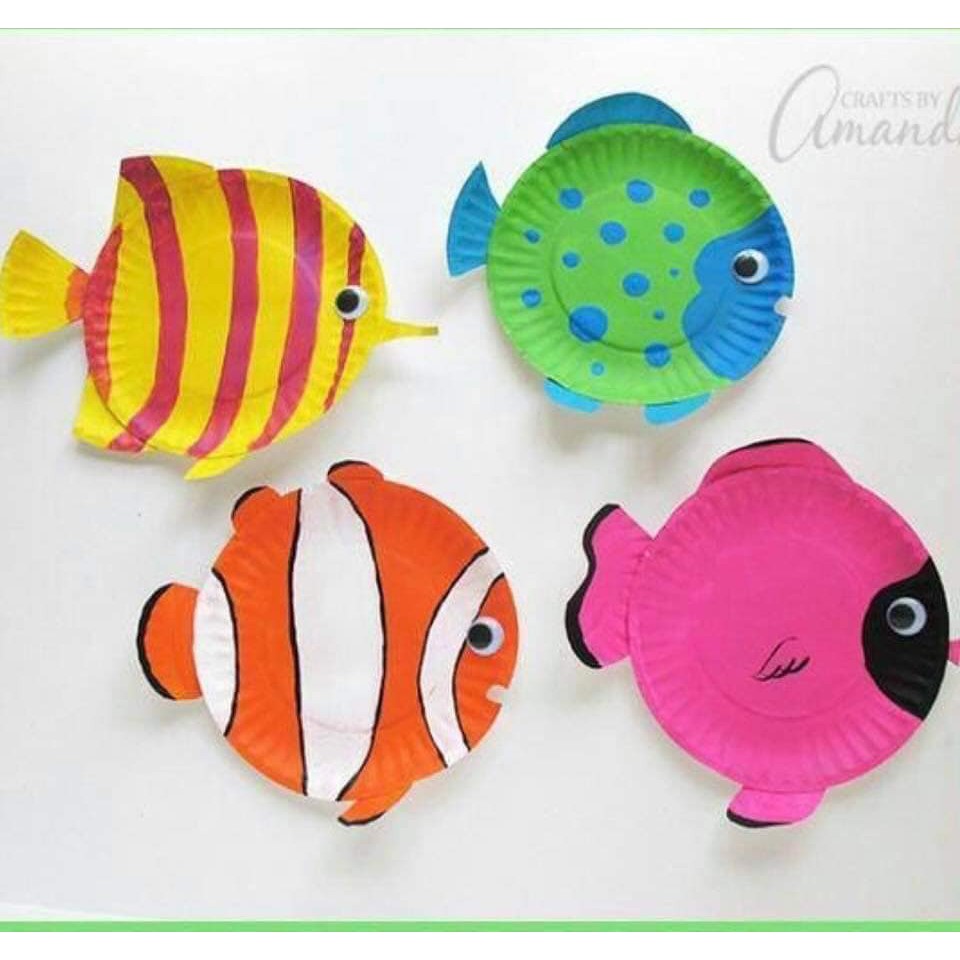 [Hoàn Tiền 10%]Dĩa Giấy Màu 10 Cái