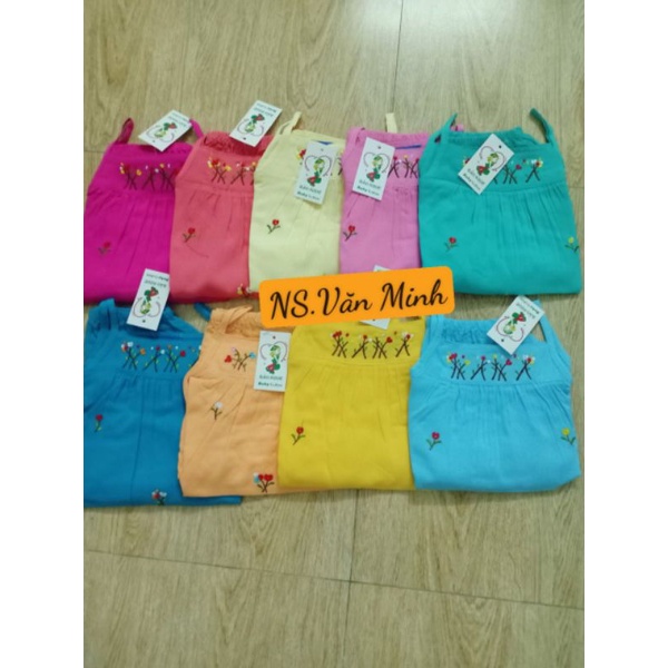 [HCM]Sét 3 bộ vải lanh Bảo Ngọc mẫu dây siêu xinh cho bé.Size 4kg đến 25kg.Sét 3 màu ngẫu nhiên