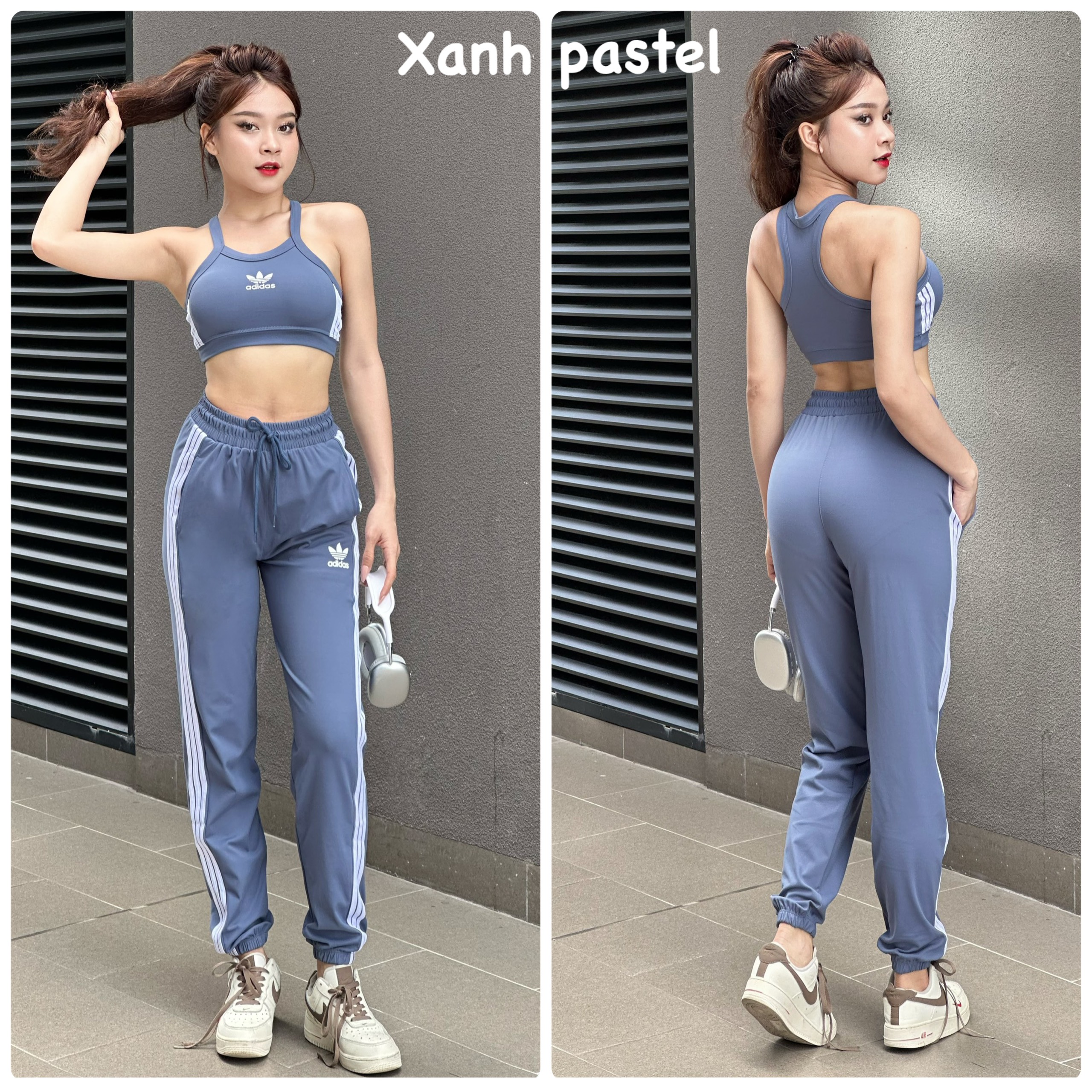 Set Dài Jogger  Thể Thao Nữ 3 Sọc Das Xinh