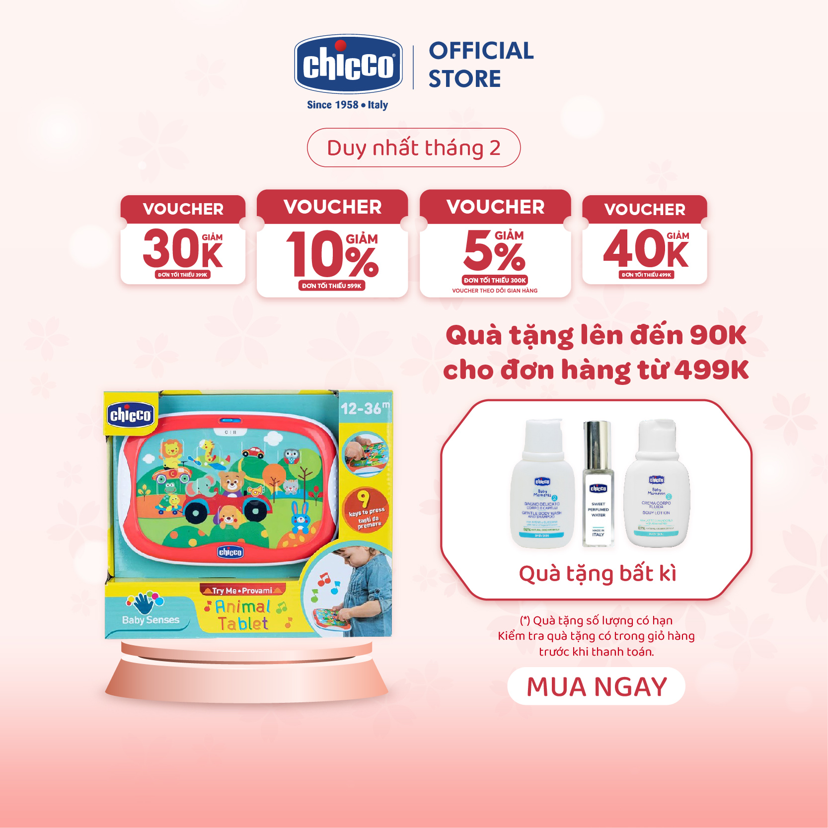 Máy tính bảng động vật ngộ nghĩnh Chicco