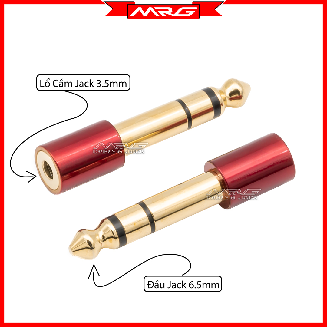 Đầu Chuyển Đổi 3.5mm Sang 6.5mm, giá 1 chiếc (lổ cắm jack 3.5 sang đầu jack 6.5) JC