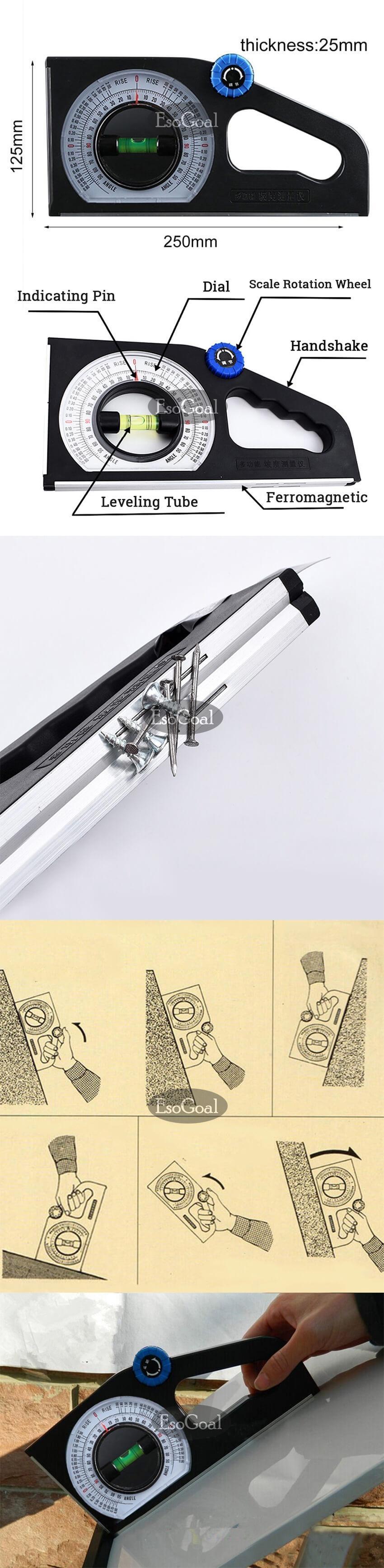 [HCM]Thước thủy đo nghiêng JZC-B2 (Đen)