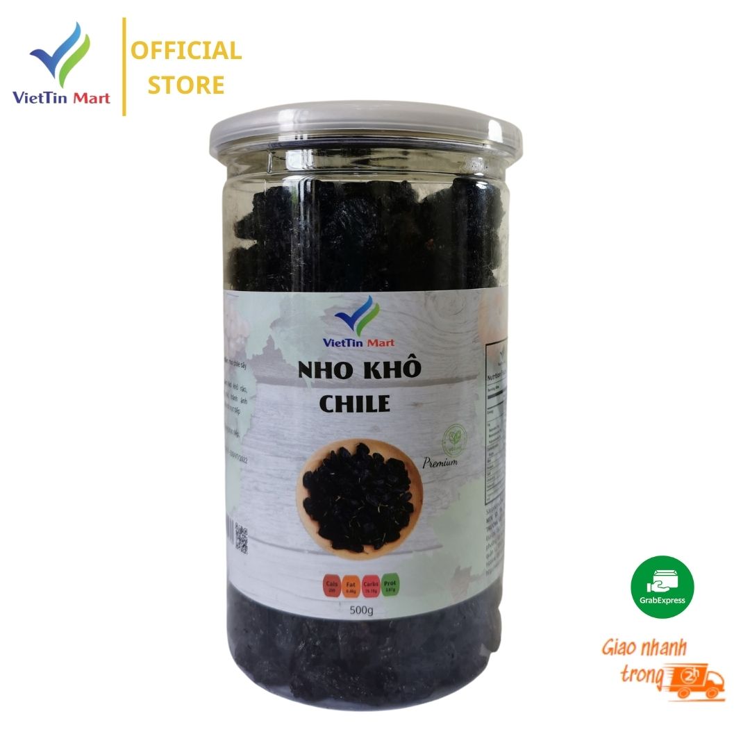 Nho đen chile sấy khô viettin mart 500g