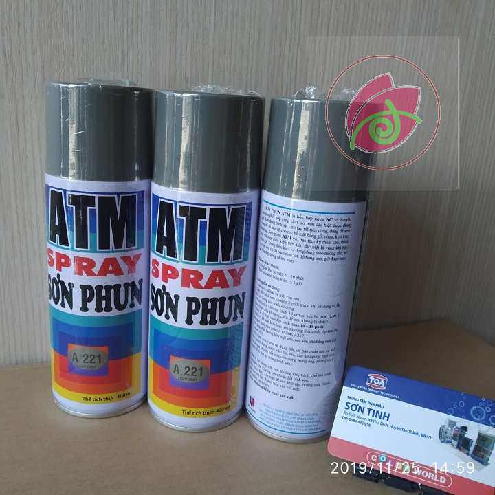Sơn xịt atm màu xám sáng a221 - 1 chai
