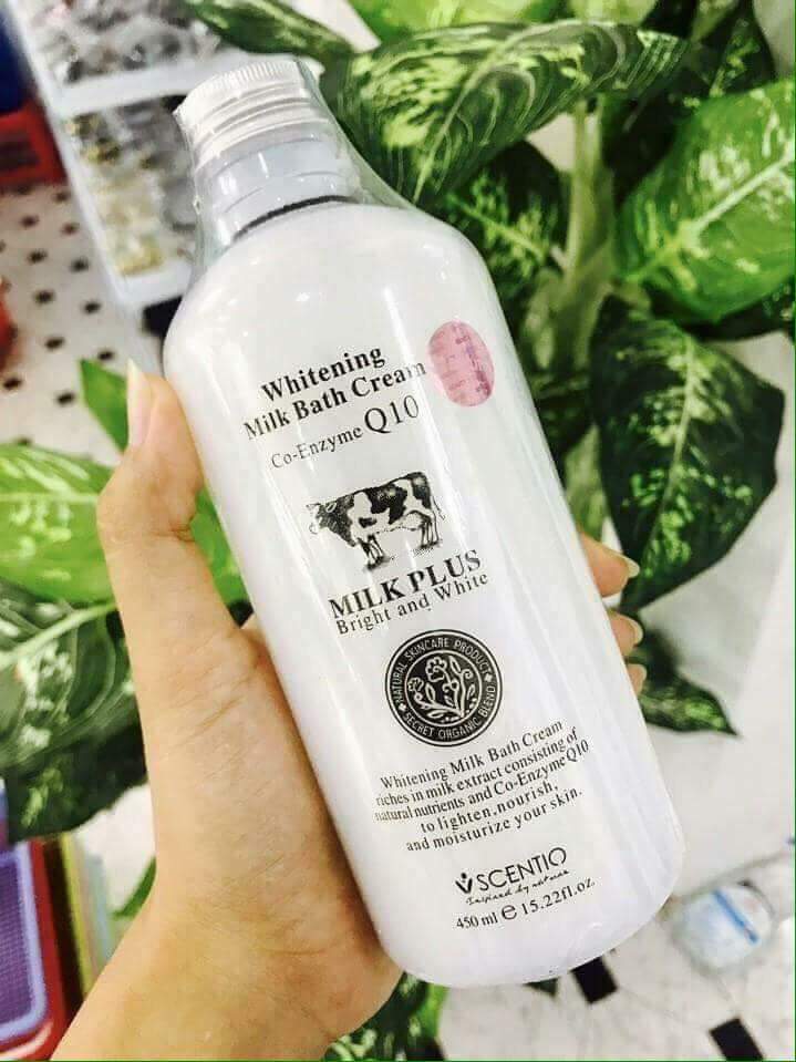 [HCM]Combo sữa tắm + sữa rửa mặt milk plus Q10