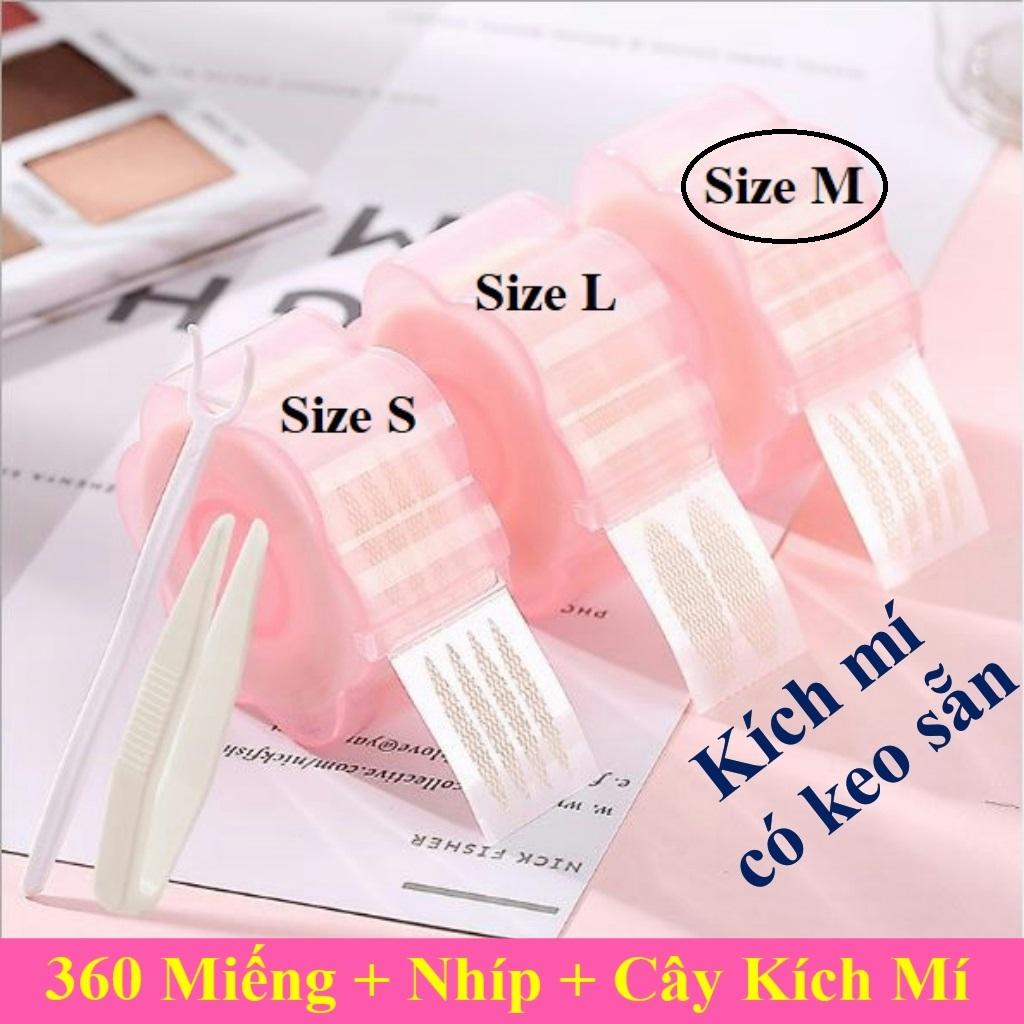 [HCM]Cuộn 360 Miếng Dán Kích Mí Dạng Ren Có Keo Dán Sẵn Size M (Kèm Nhíp+Thêm Cây Kích Mí)