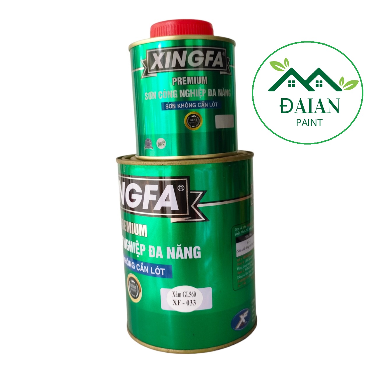 Sơn sắt mạ kẽm 2 thành phần Xingfa sơn không cần lót ( bộ 1.2kg màu+ chất đóng rắn)
