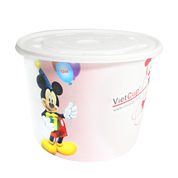 Set 100 bát giấy 12oz - 360ml dùng một lần