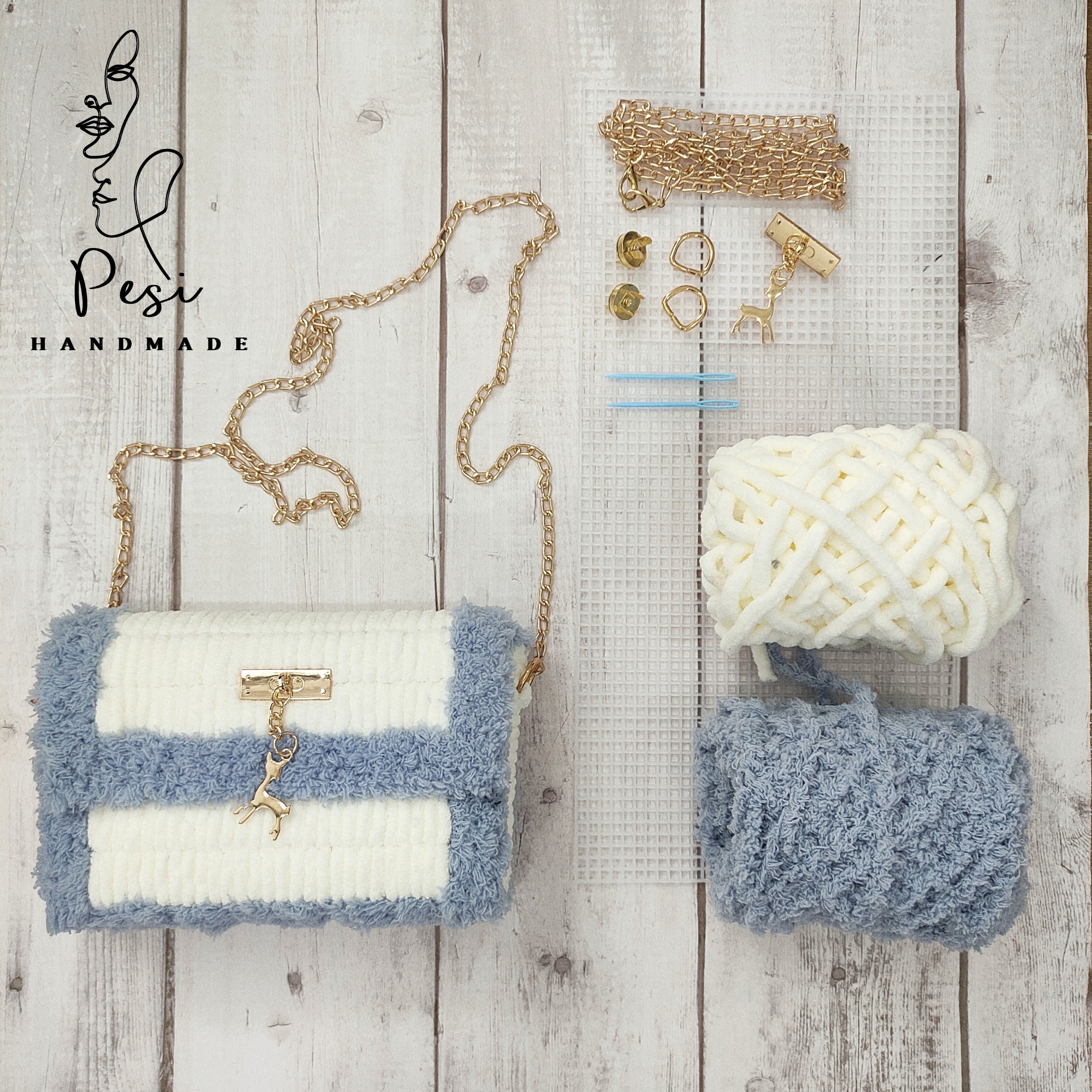 Túi Handmade Tự Đan Phối Màu - Phụ Kiện Đan Túi [Có video hướng dẫn]