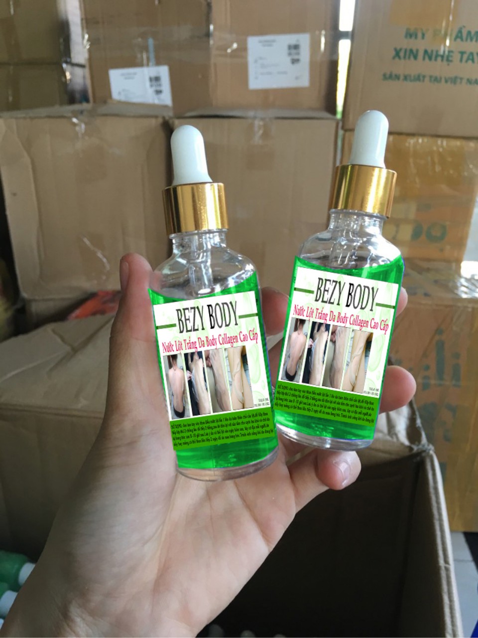 Lột BEZY BODY Siêu Trắng Da An Toàn