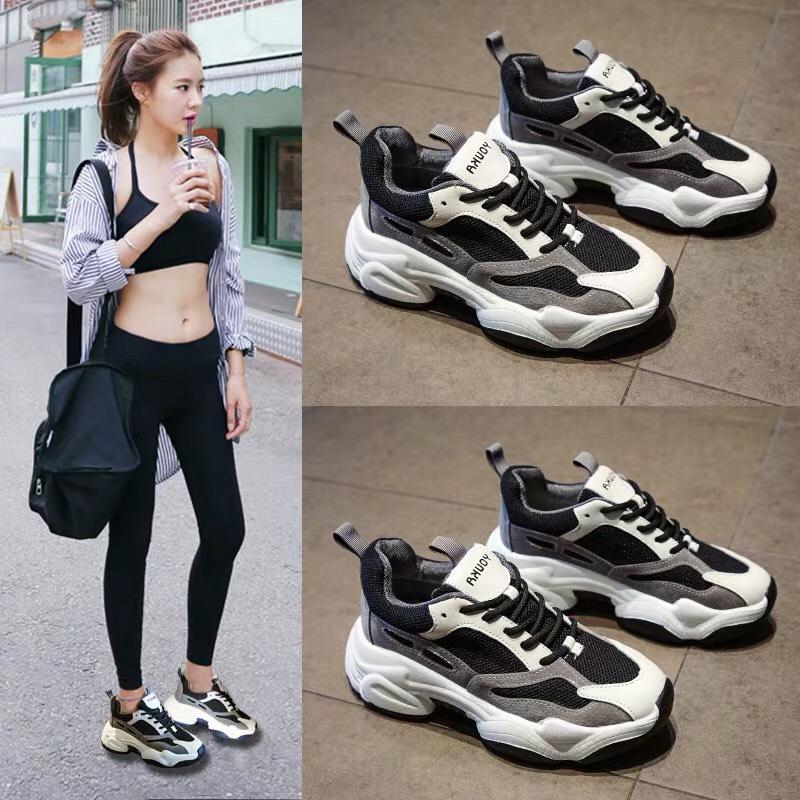 GIÀY THỂ THAO NỮ ĐEN PHA XÁM