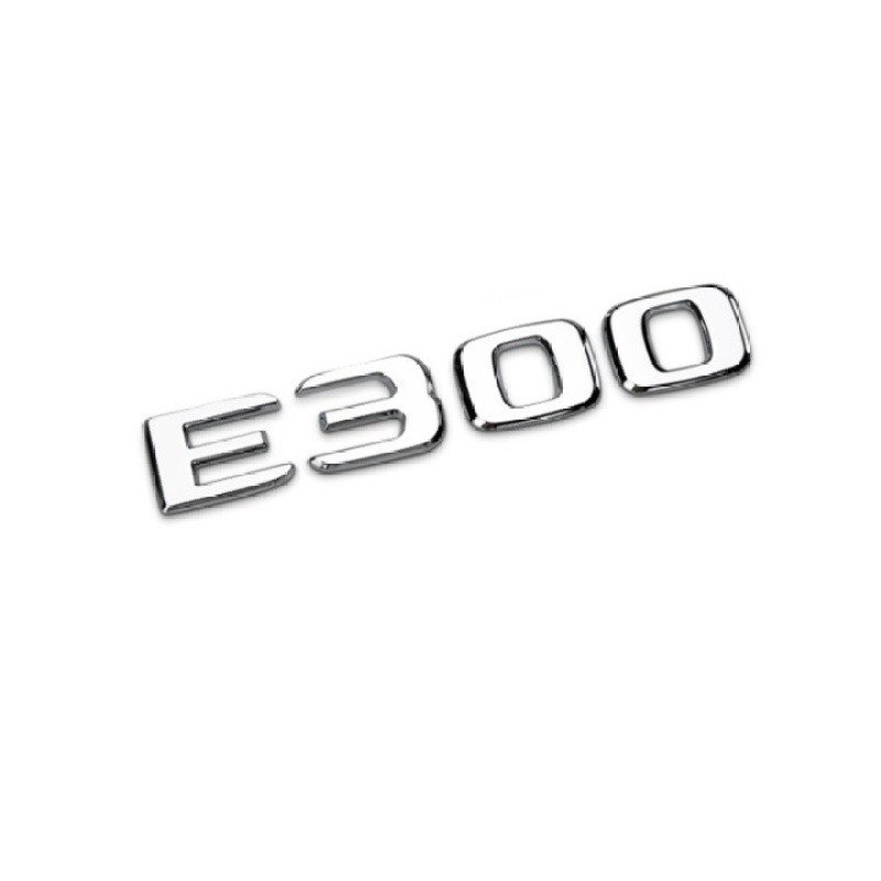 Decal tem chữ E300L dán đuôi xe ô tô