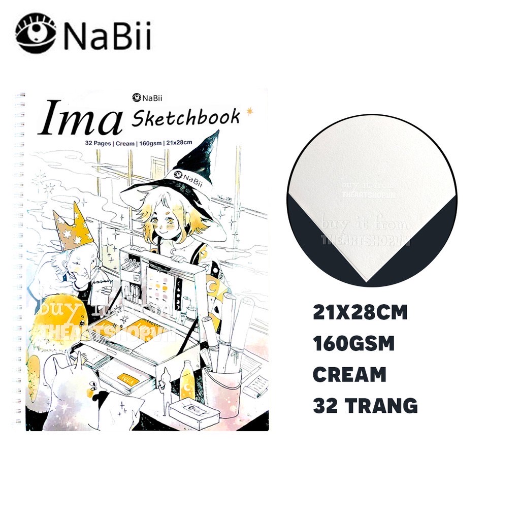 [THEARTSHOP] Sổ vẽ chì NABII IMA Sketchbook (160gsm)