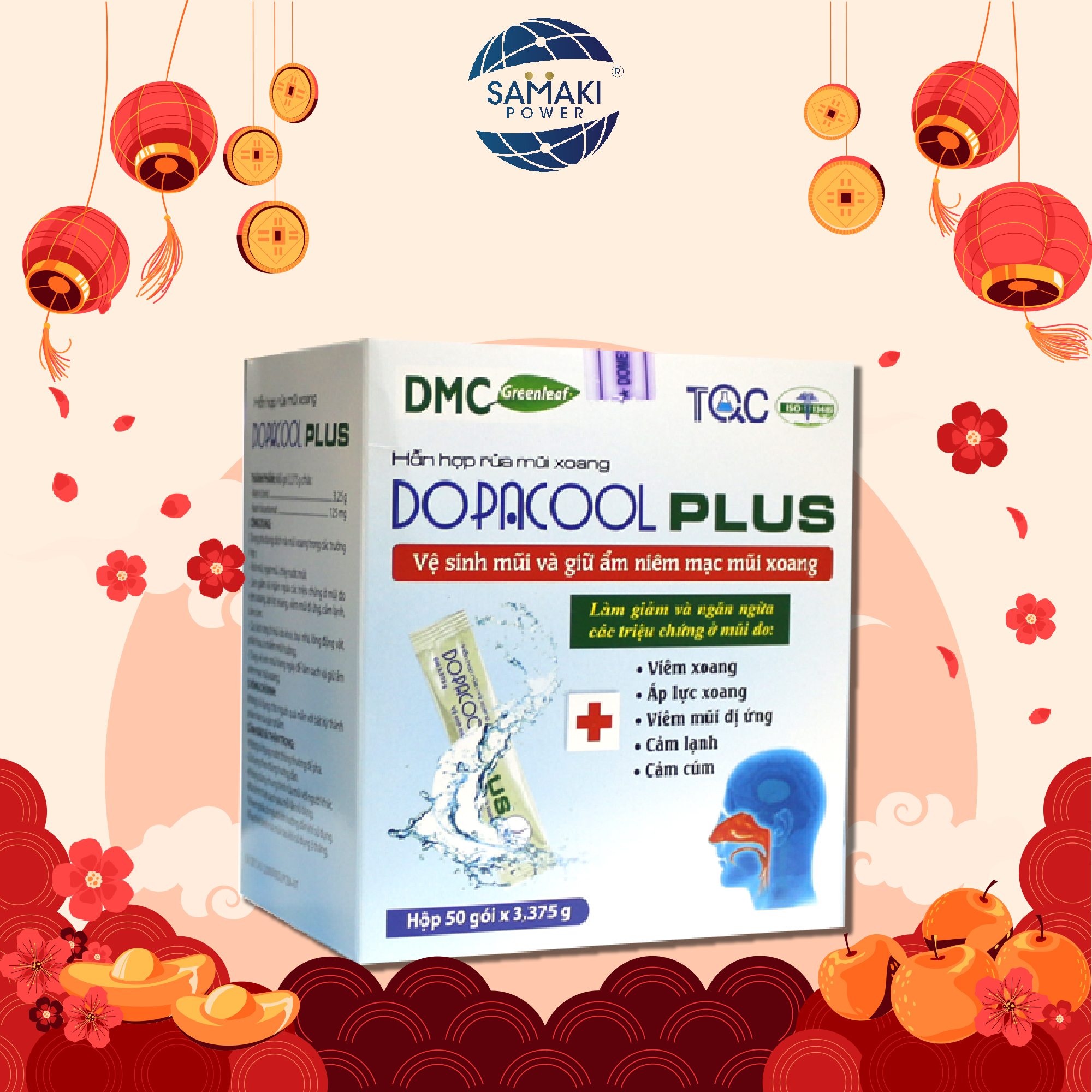 Hỗn hợp rửa mũi xoang Dopacool Plus