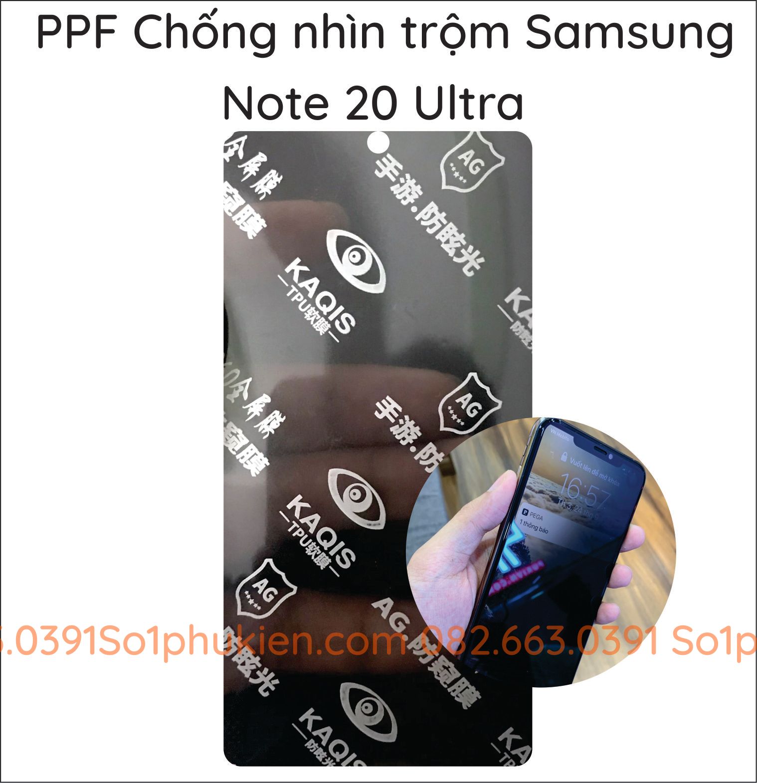 PPF chống nhìn trộm Samsung Note 20 Ultra siêu bền