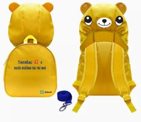 [HCM]( 1 cái ) Balo gấu liền nón cho bé hkm Similac