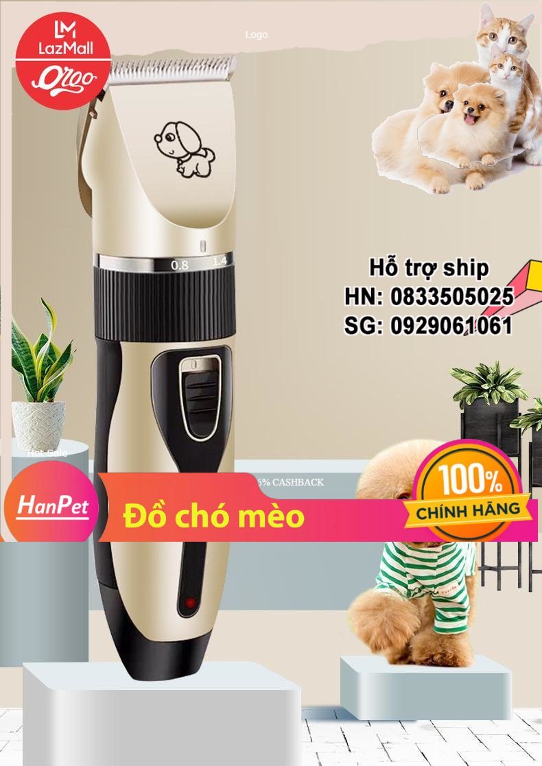 Tăng đơ cắt lông chó mèo tông đơ USB BH 6 tháng