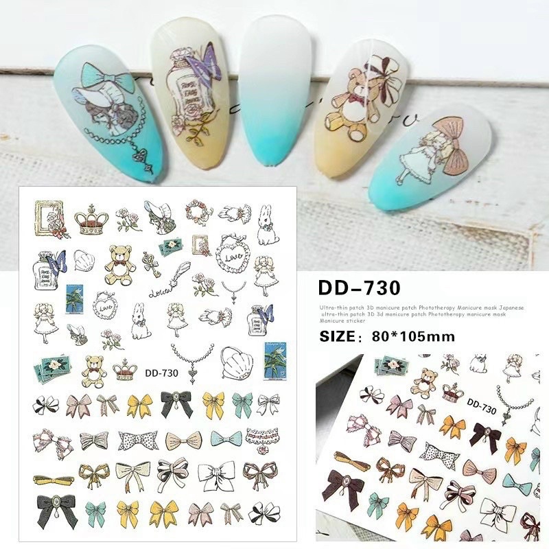 Hình dán sticker trang trí nail các mẫu HOT nhất