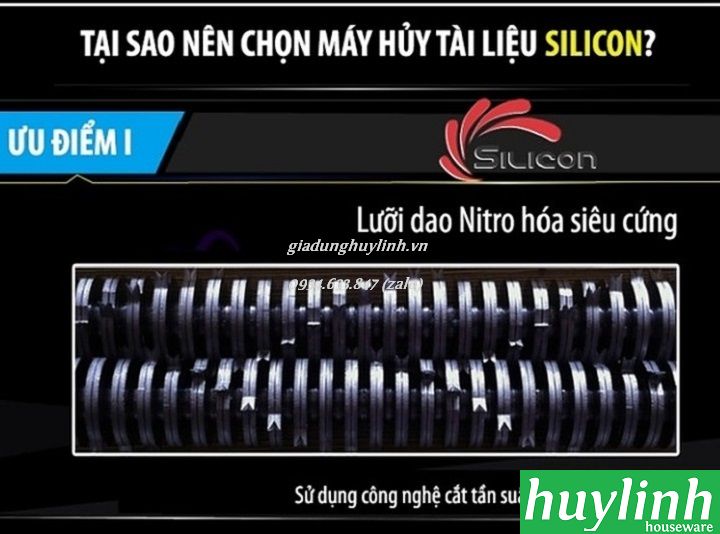 Máy hủy tài liệu Silicon PS-812C - 21 lít