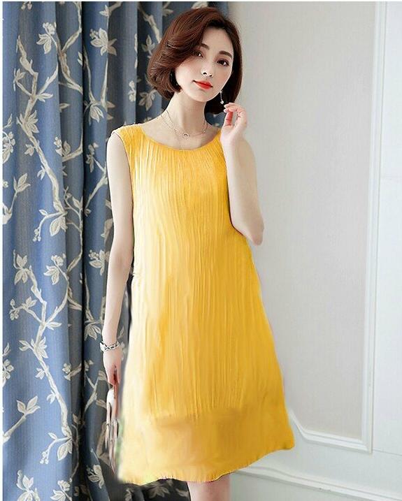 [HCM]đầm bầu suông dập li