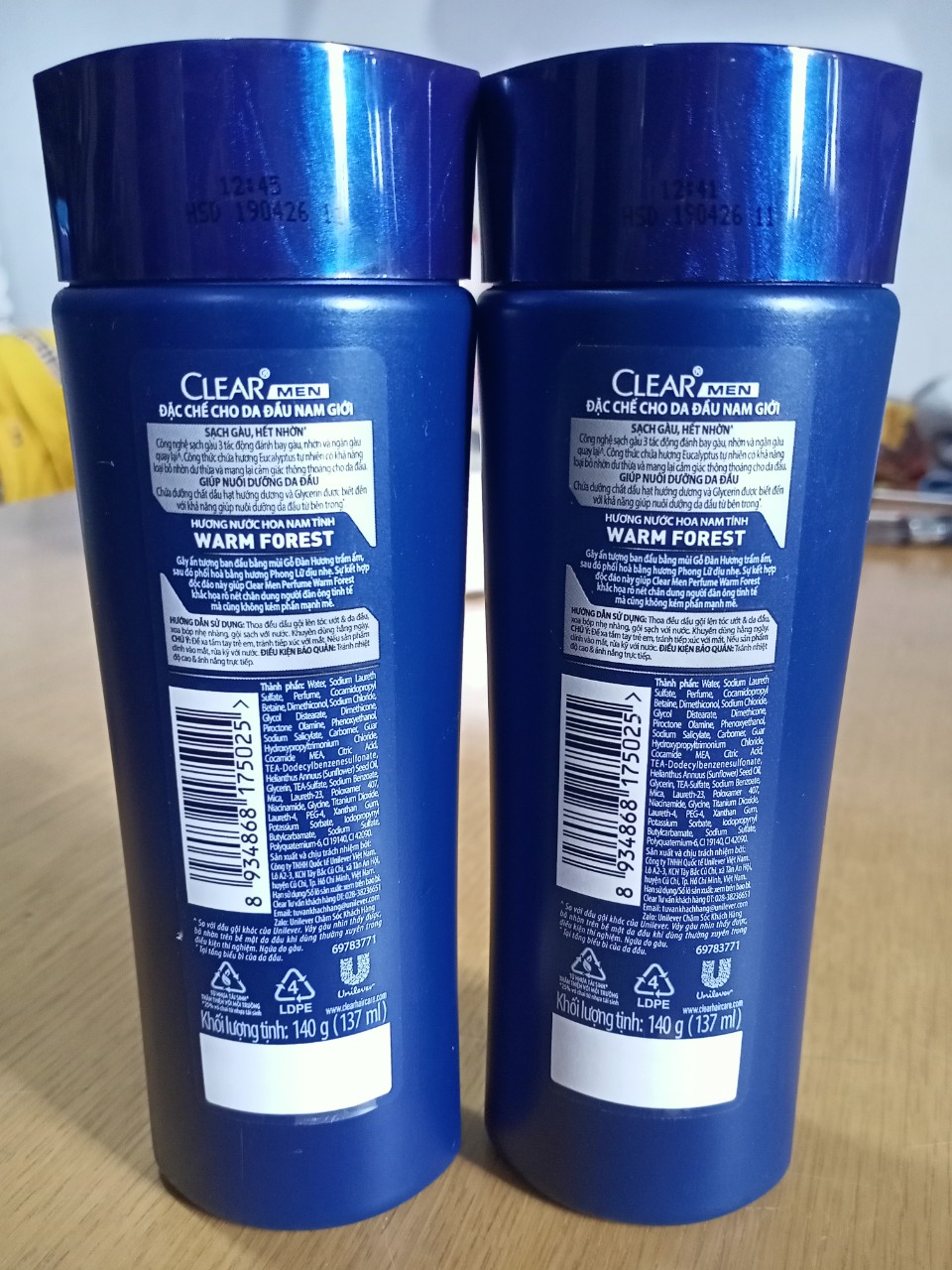 Dầu gội đầu Clear Men sạch gàu chai 140g hương Phong Lữ & Gỗ Đàn Hương - Hàng khuyến mãi