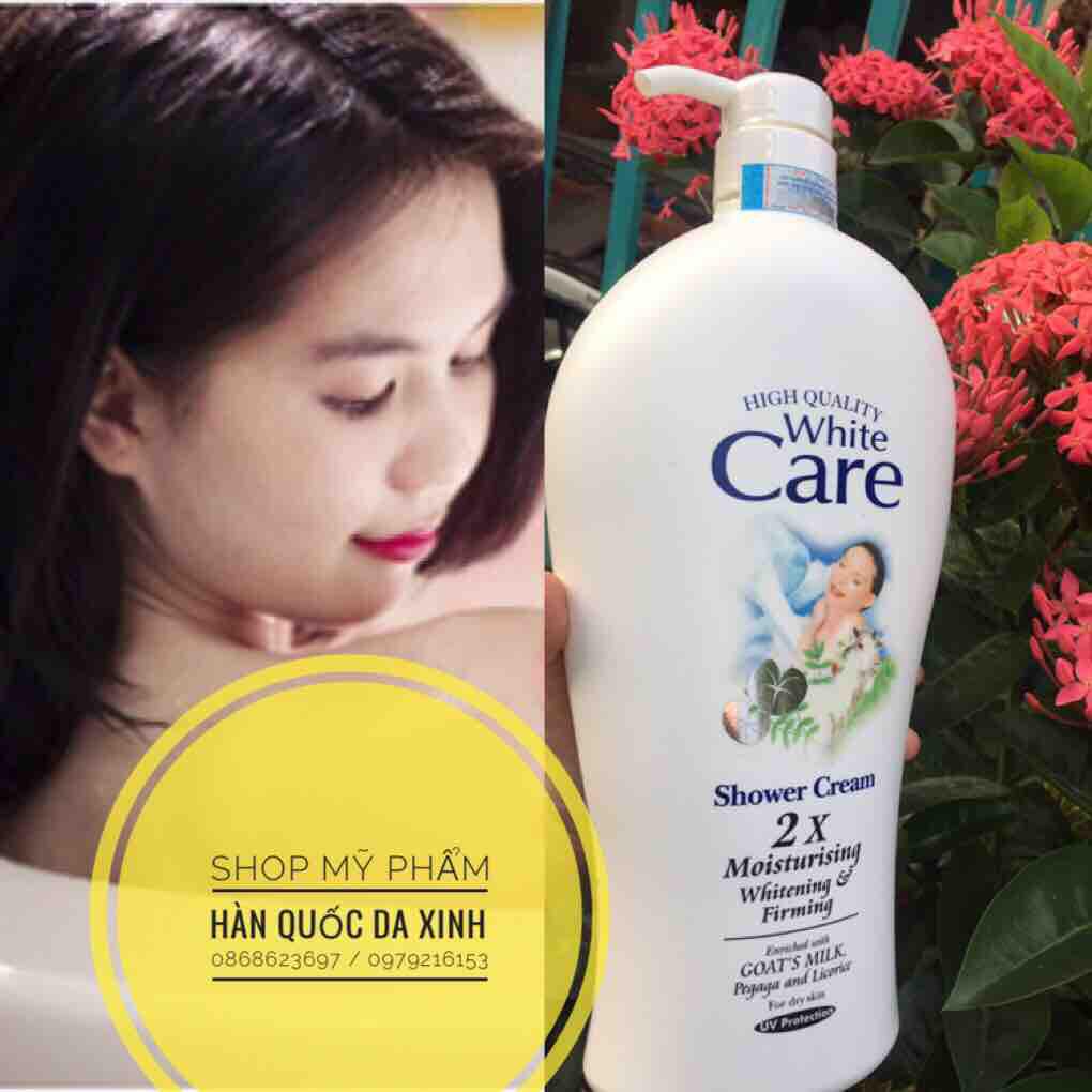 Sữa tắm Dê Malaysia White  Care 1200 ml tặng kem dưỡng da tay