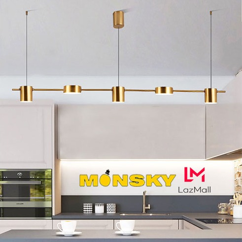 Đèn thả MONSKY LESUS 5 bóng kiểu dáng hiện đại trang trí nội thất sang trọng.