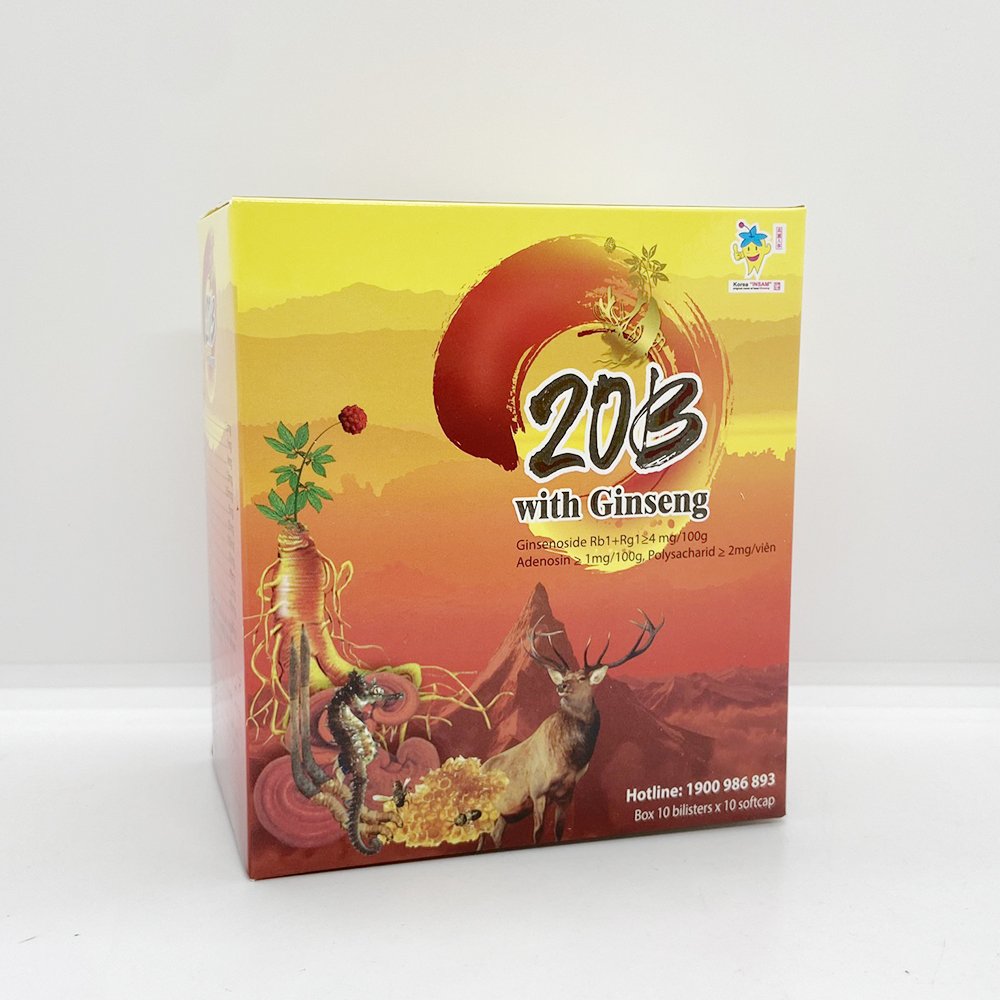 Viên uống Vitamin B tổng hợp 12B With Ginseng giúp ăn ngon miệng, bồi bổ cơ thể, tăng sức đề kháng - Hộp 100 viên