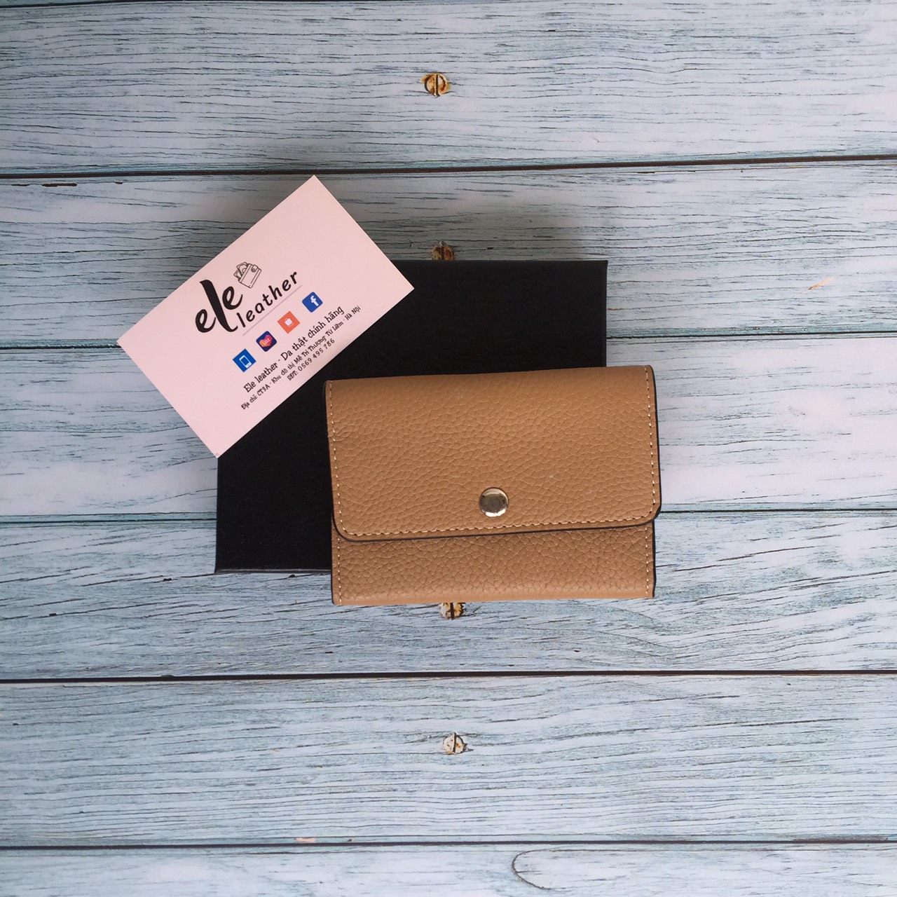 Bóp Ví Nữ Mini Quý Phái da bò chuẩn 100% full BOX,