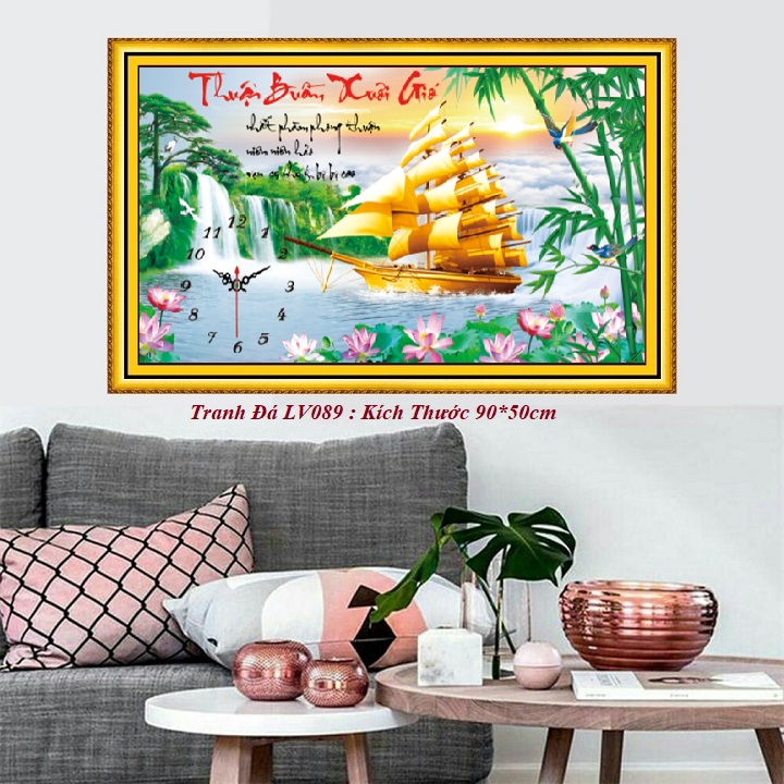 Tranh đính đá Thuận buồm xuôi gió Lv089