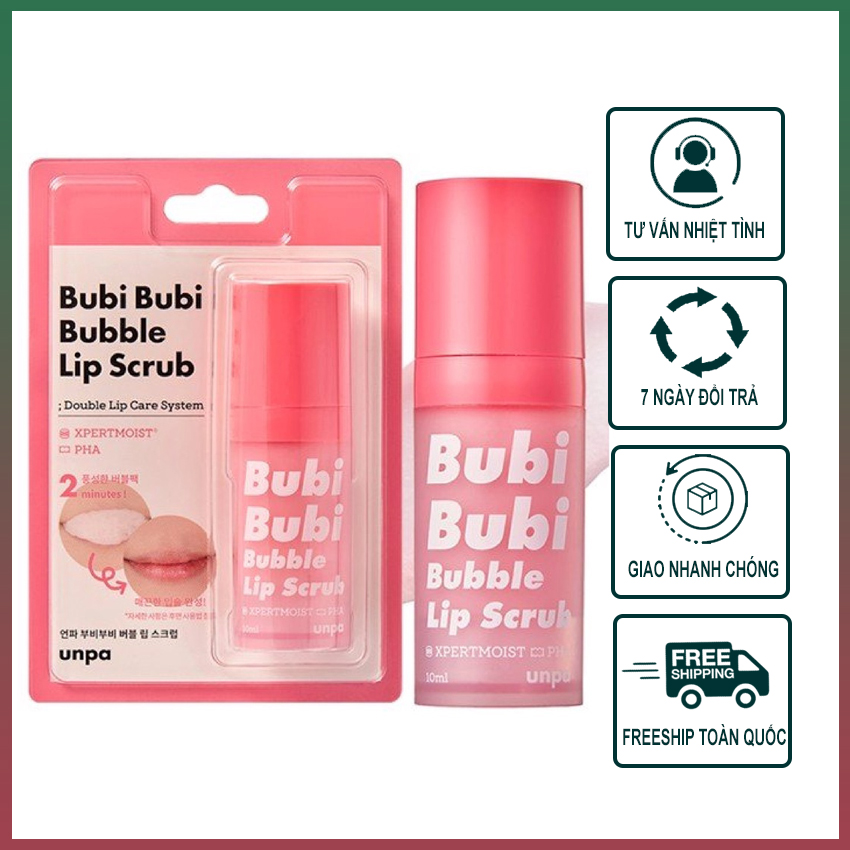 [FREESHIP]  Tẩy Tế Bào Chết Môi Sủi Bọt Bubi Bubi Lip Hàn Quốc - MyphamMiniSample
