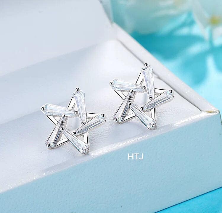 Bông tai bạc hình ngôi sao MS50