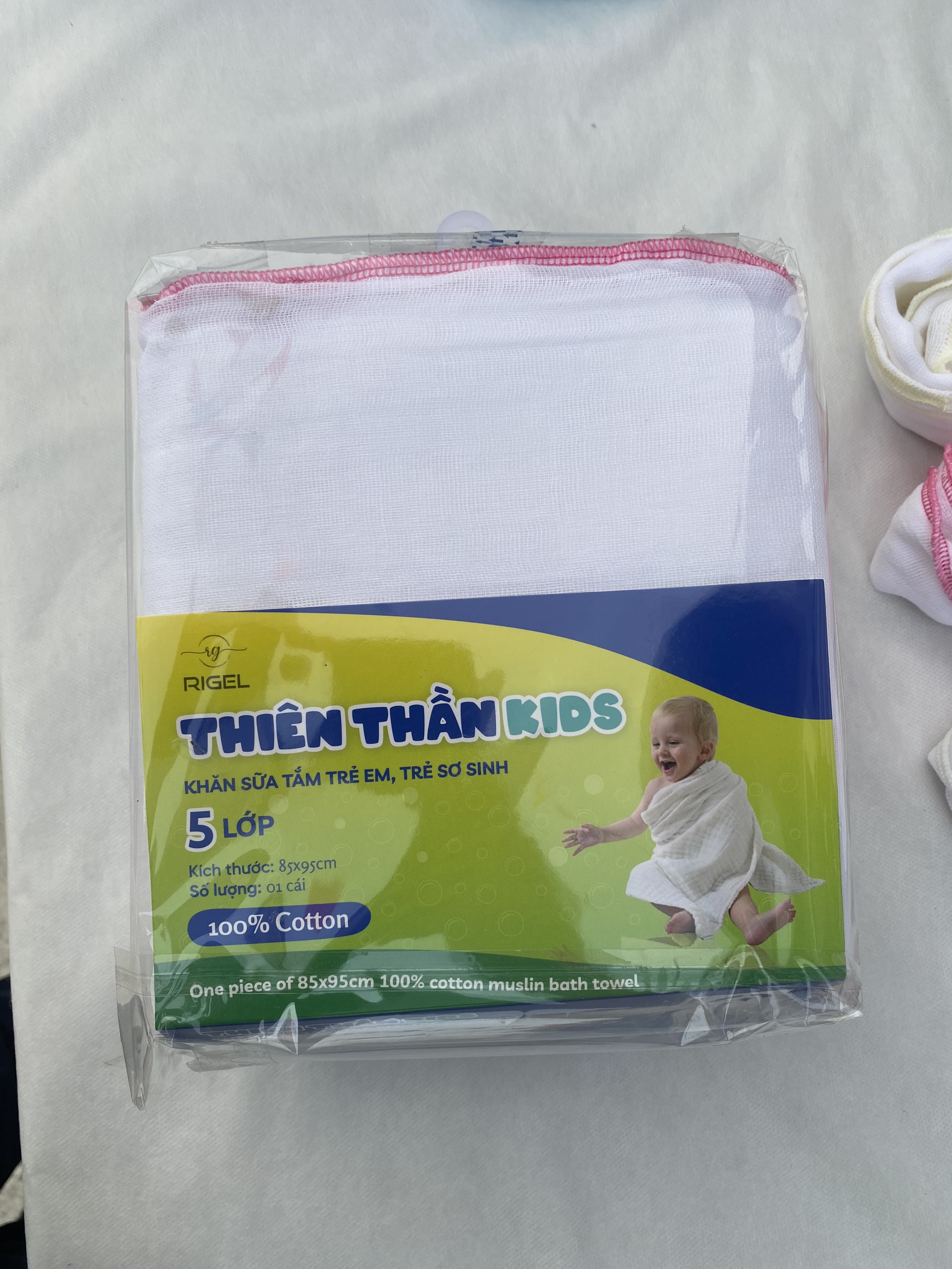 Set 2 khăn sữa tắm trẻ em, trẻ sơ sinh 4 lớp