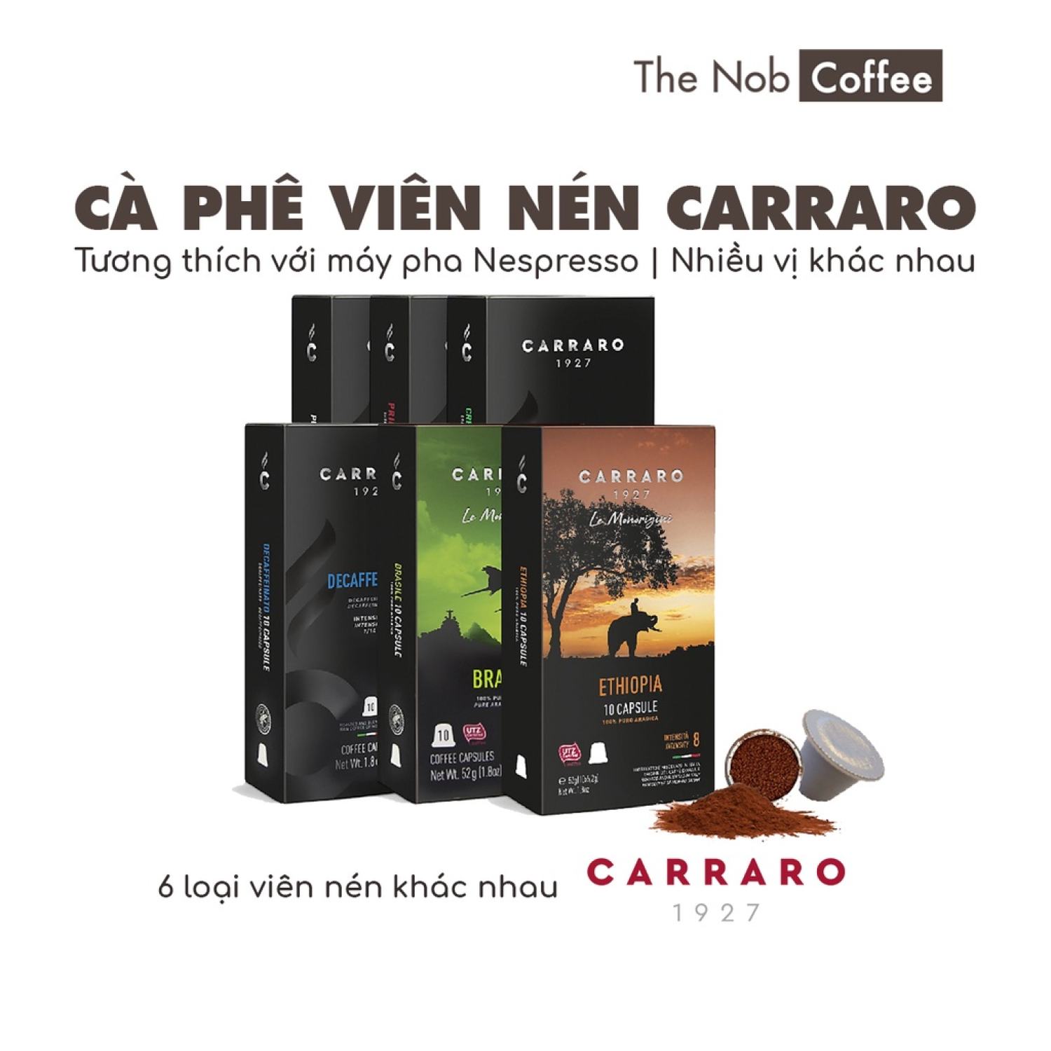 Cà phê viên nén Carraro cho Staresso Mini và Staresso Basic | Nhập khẩu Ý