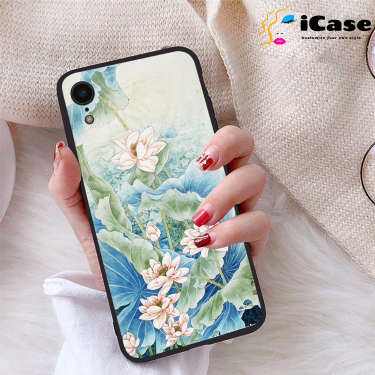 Ốp lưng iPhone XR viền dẻo TPU BST Sen