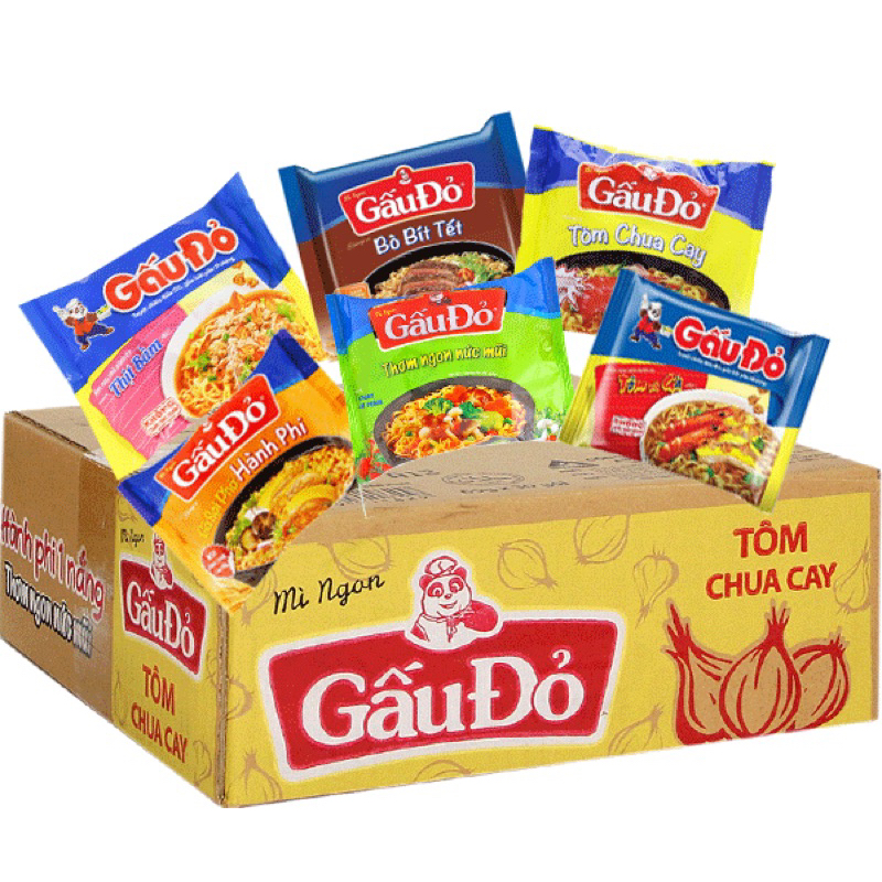 Mì Gấu đỏ 63g - Thùng 30 gói - CTY BÁT MUỘI