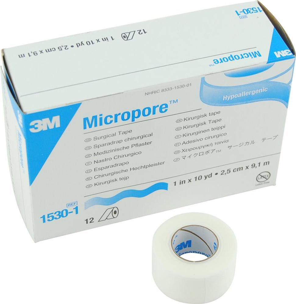 Băng keo giấy 3M Micropore 1530-0 (1.25cm x 9.1m) - combo 5 cuộn