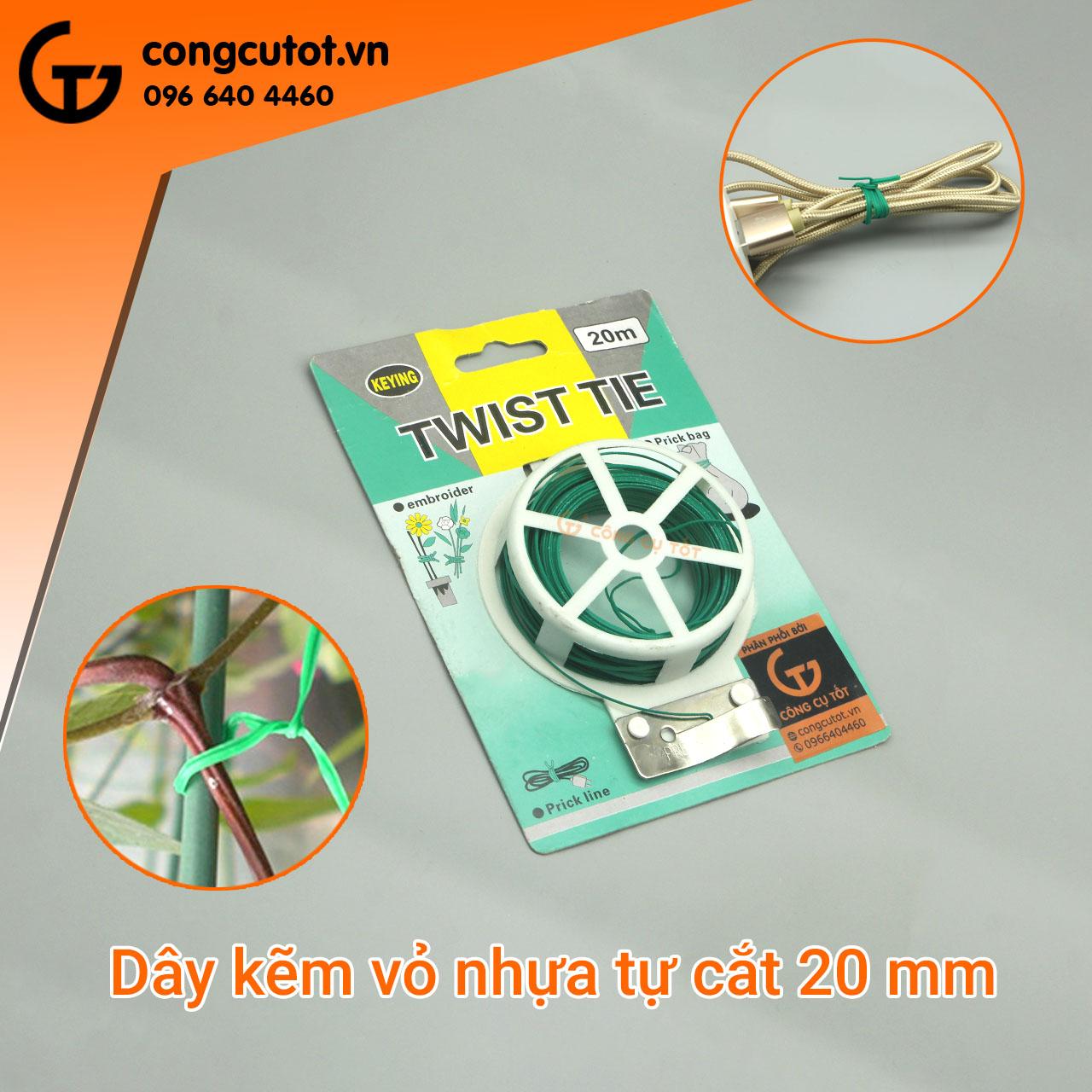 Dây kẽm bọc nhựa buộc cành