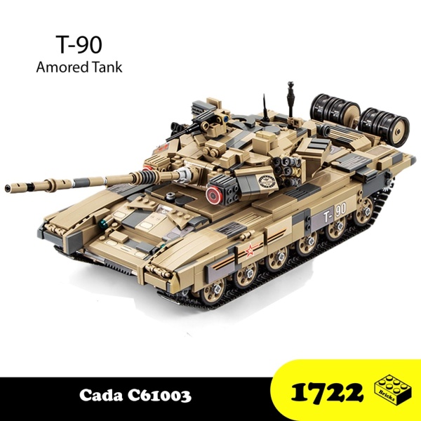 Đồ chơi Lắp ráp Xe Tăng T90, Cada C61003 Amored Tank, Xếp hình thông minh [1722 Mảnh ghép]