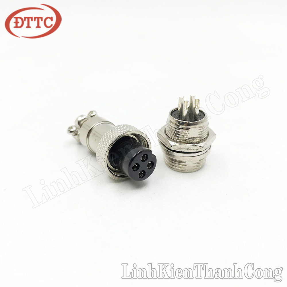 Cặp Giắc GX12-4P 12mm 4 Chân (Đực + Cái)